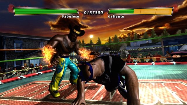 《霍克浩根摔跤》游戏实景截图 摔角对决的精彩瞬间